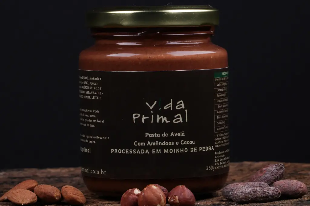 PASTA DE AVELÃ COM AMÊNDOA E CACAU 250g